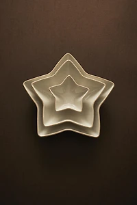 CHRISTMAS STAR STONEWARE PLATE