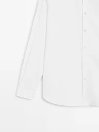 Slim fit 100% cotton poplin shirt