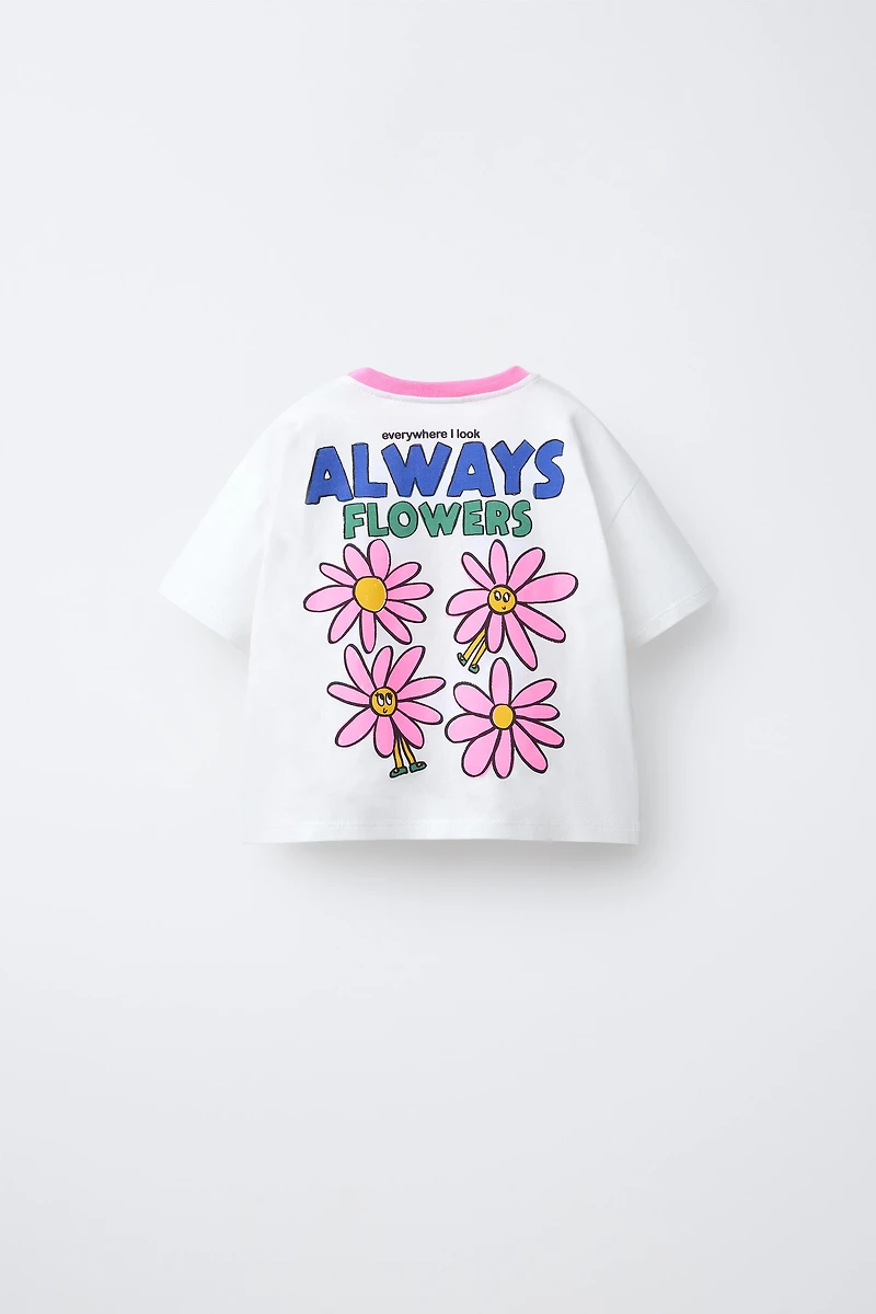 T-SHIRT À PIÈCE VELOURS BOUCLÉ