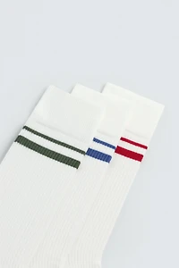 THREE-PACK STRIPED SOCKS