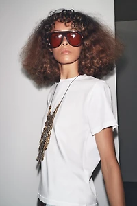 T-SHIRT EN COTON MERCERISÉ
