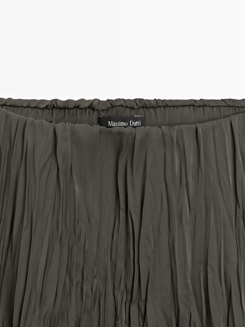Long flowing pleated skirt