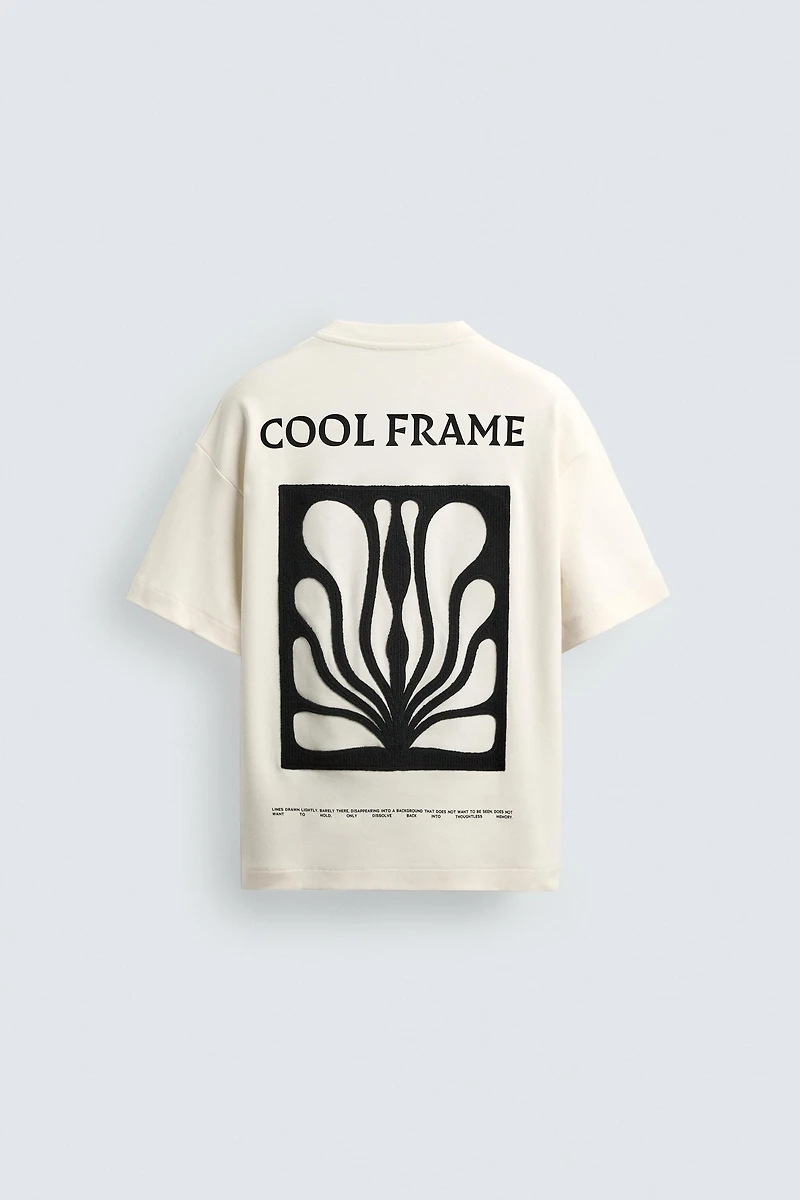 INTERLOCK EMBROIDERED PRINT SWEATSHIRT