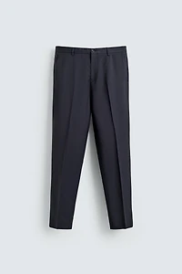 PANTALON DE COSTUME À RAYURES 100% LAINE