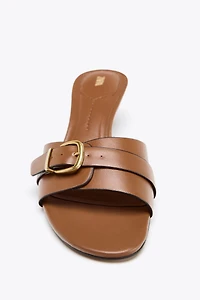 BUCKLED HEELED SANDALS