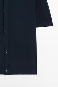 Cardigan en maille à manches courtes et boutons