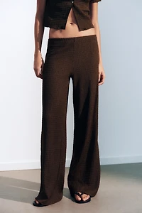 PANTALON DROIT TEXTURÉ