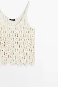Strappy top with crochet detail