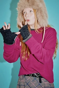 PULL DOUBLE COL 100% LAINE