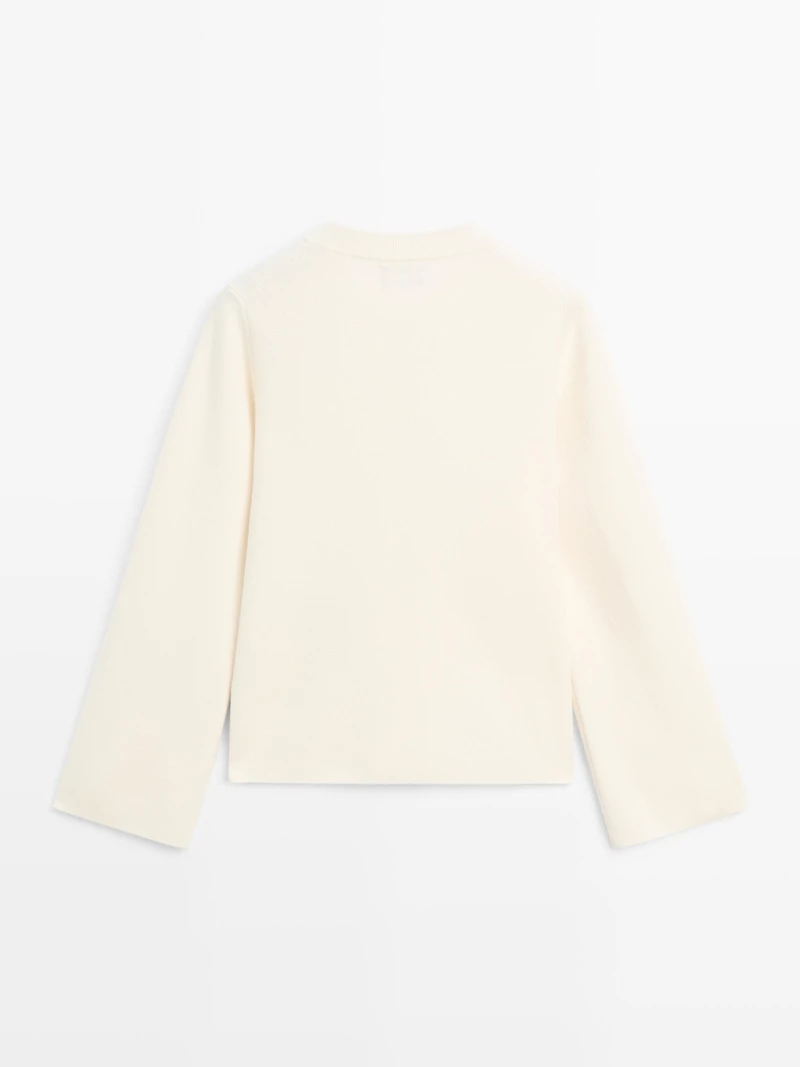 100% wool knit cardigan