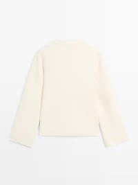 100% wool knit cardigan