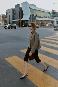 MANTEAU COURT AVEC LAINE