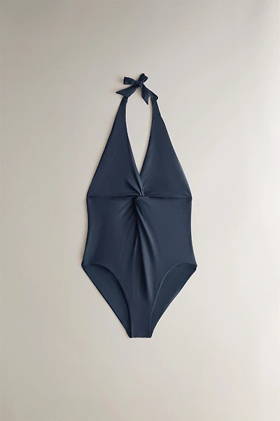 MAILLOT DE BAIN HALTER NŒUD