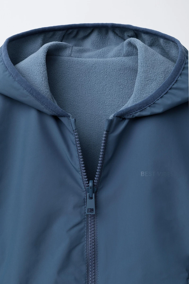 BLOUSON NYLON RÉVERSIBLE POLAIRE
