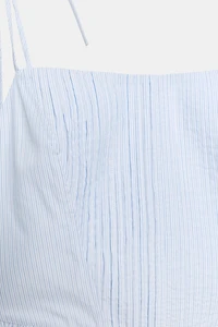 POPLIN CORSET CROP TOP