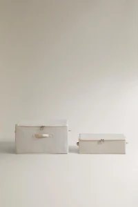 FOLDABLE STORAGE BOX WITH LID
