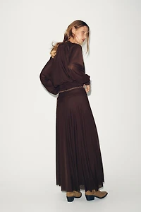 RUCHED LONG DRESS