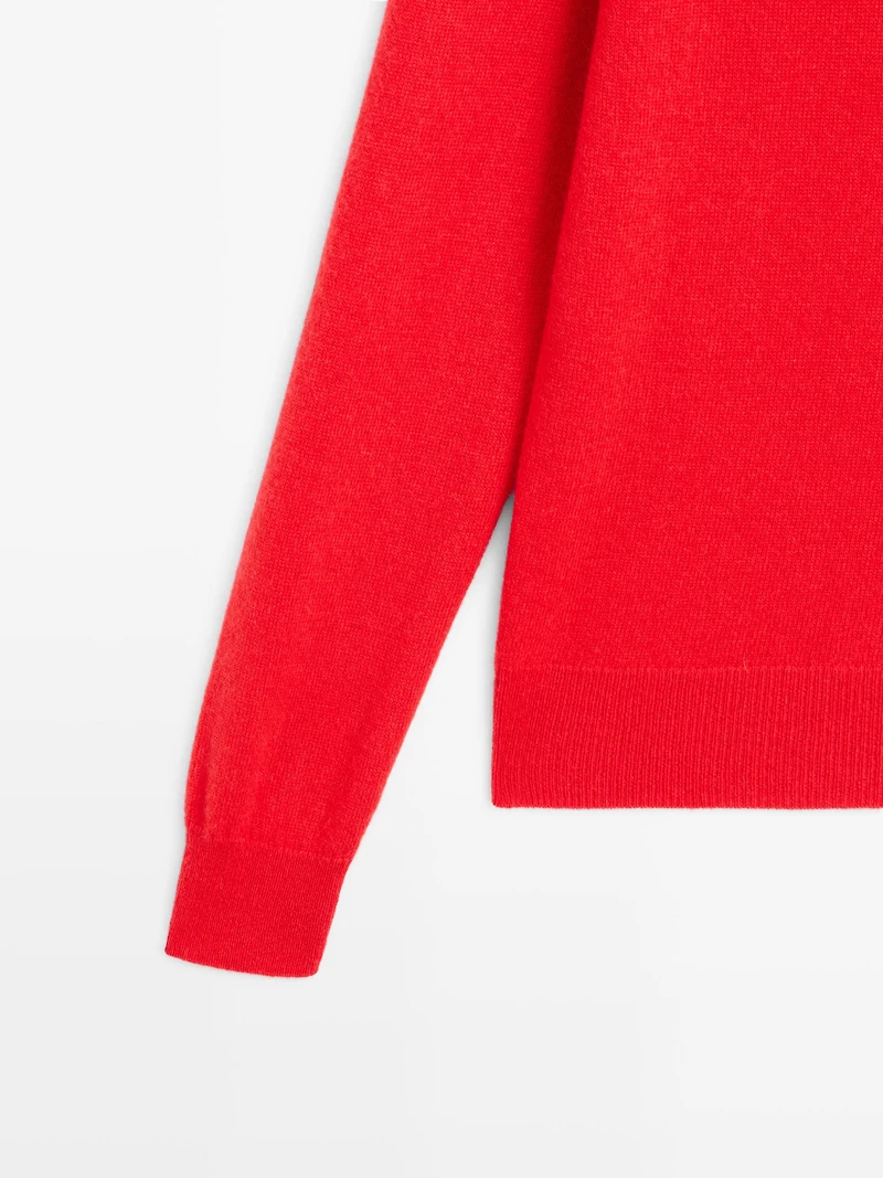 Pull en maille de cachemire à col rond