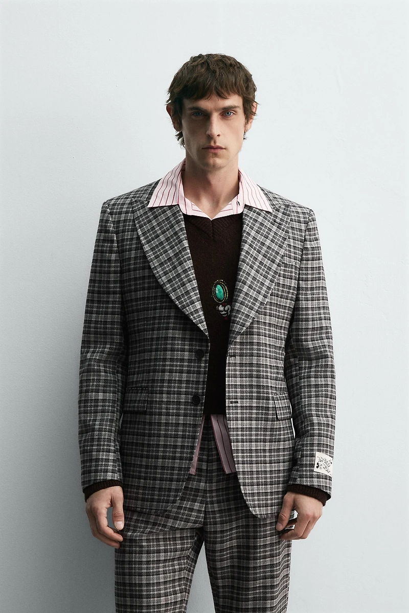 CHECKERED SUIT BLAZER HARRY LAMBERT FOR ZARA X DISNEY