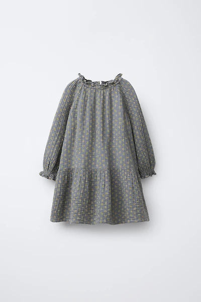 ROBE EN GAZE DE COTON À FLEURS