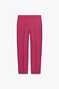 HIGH-WAISTED SLIM PANTS