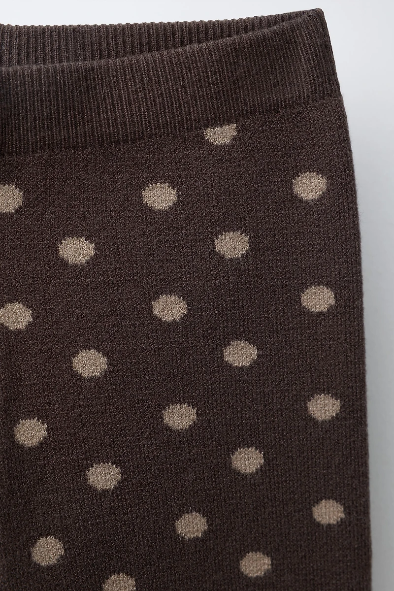 KNIT POLKA DOT LEGGINGS