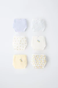 6-14 YEARS/ SIX-PACK OF LEMON UNDERWEAR
