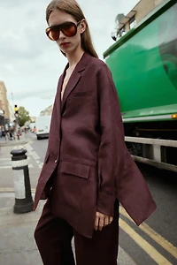 LINEN LONG BLAZER