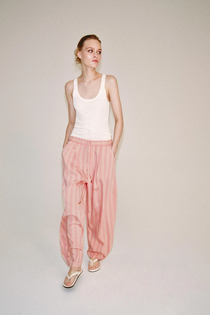 ZW COLLECTION STRIPED BALLOON PANTS