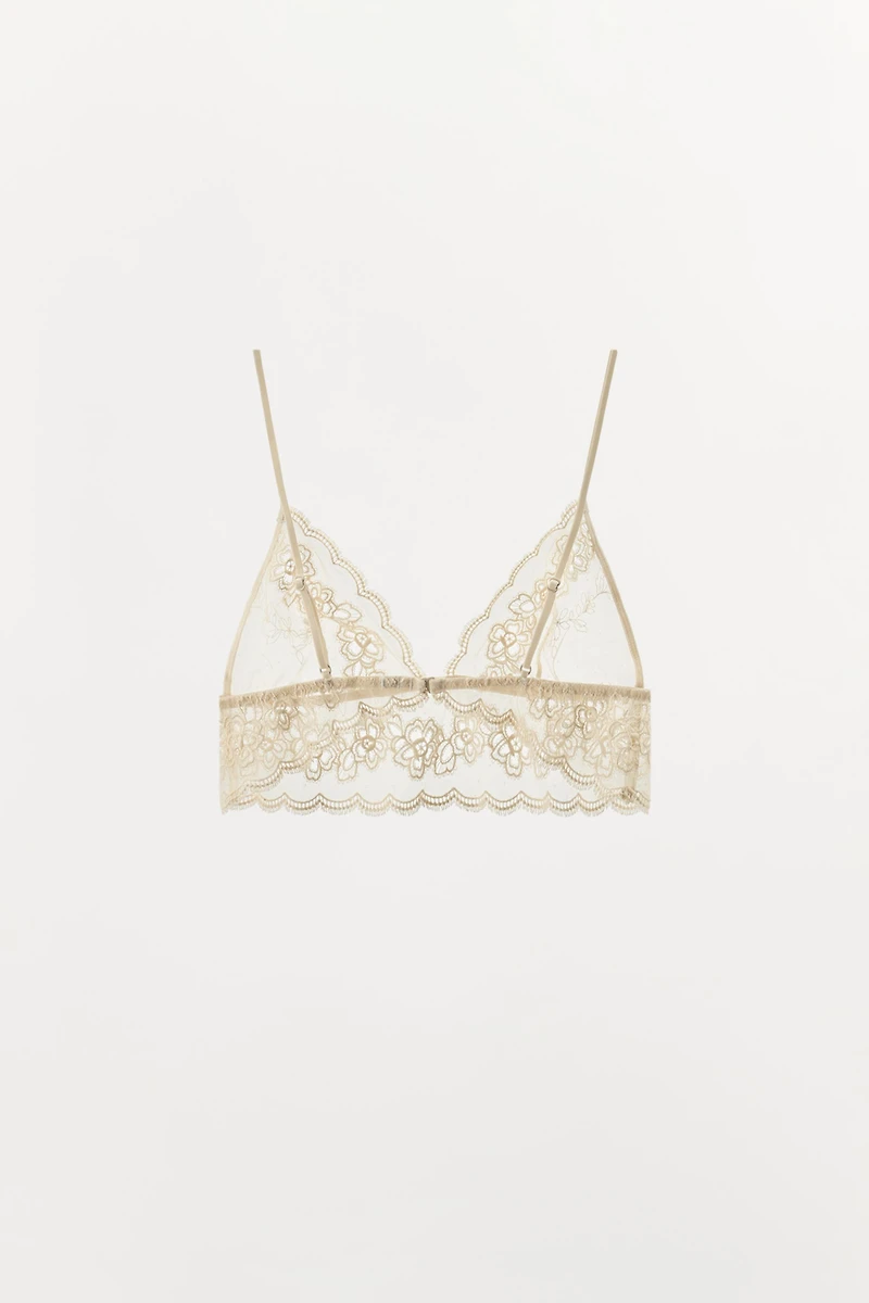 LACE MESH TRIANGLE BRA