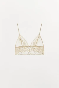 LACE MESH TRIANGLE BRA