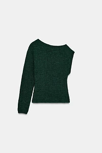 ASYMMETRIC TEXTURED KNIT JUMPER