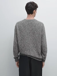 Pull en maille moulinée de coton et laine