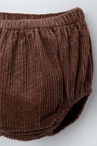 ROBE-SALOPETTE ET CULOTTE EN VELOURS CÔTELÉ