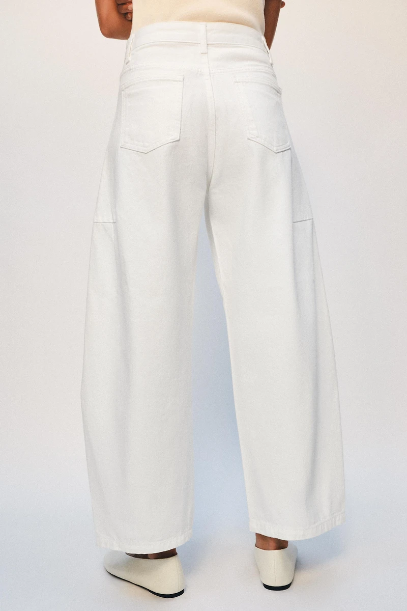 ZW COLLECTION MID-RISE ANKLE BALLOON JEANS
