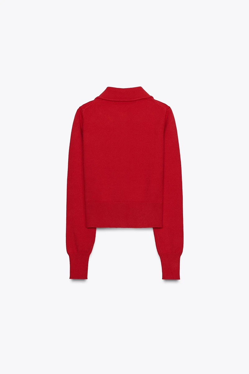 PETER PAN COLLAR KNIT CARDIGAN