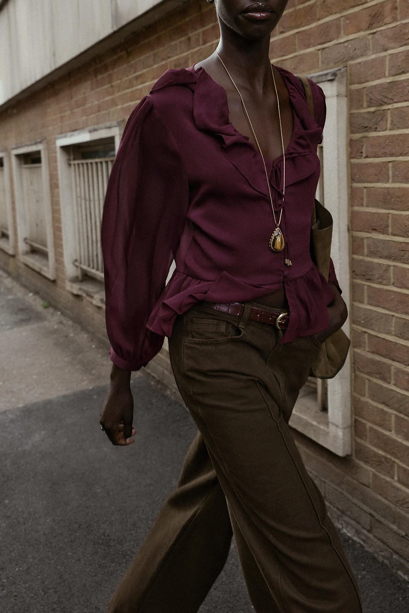 RUFFLED BLOUSE