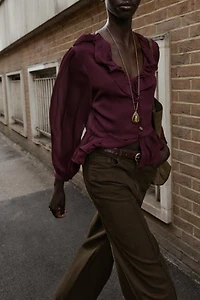 RUFFLED BLOUSE