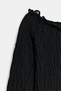 SMOCKED KNIT TOP