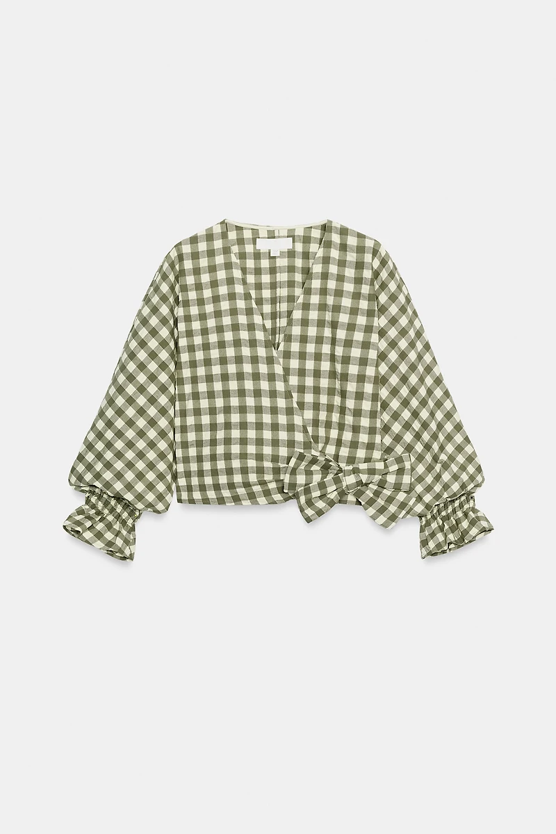 GINGHAM TIE JACKET