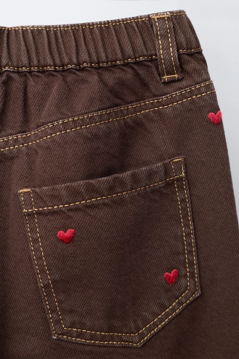 HEART TWILL BALLOON PANTS