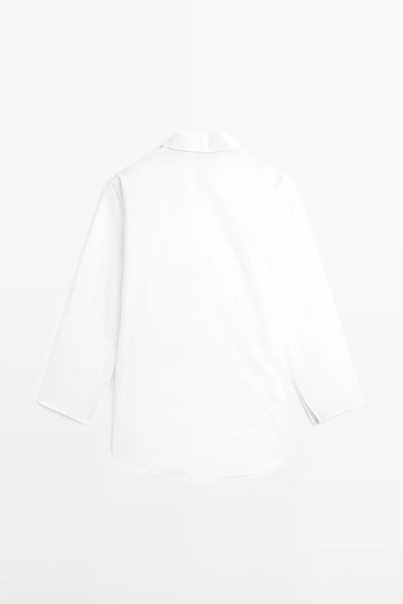 Chemise froncée 100 % coton - STUDIO