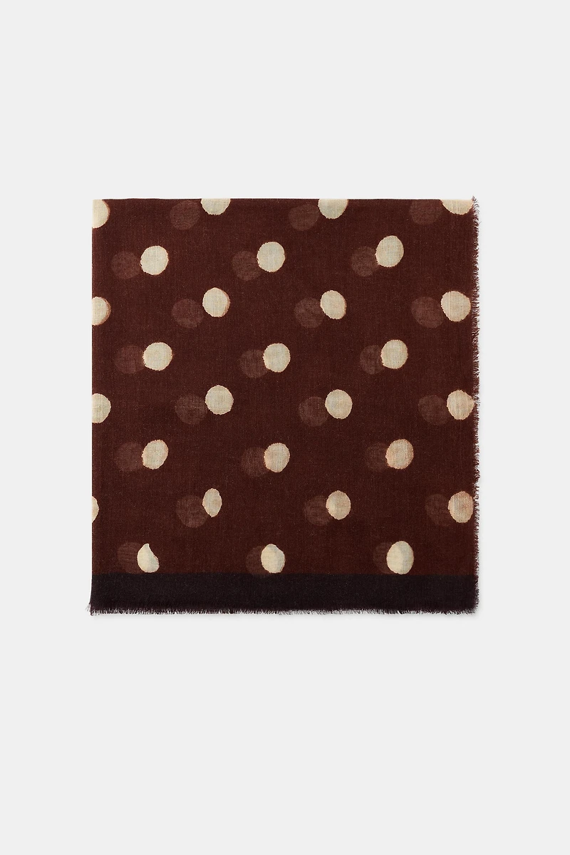 POLKA DOT PRINT SCARF