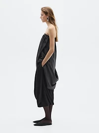 Draped crepe midi skirt - LIMITED