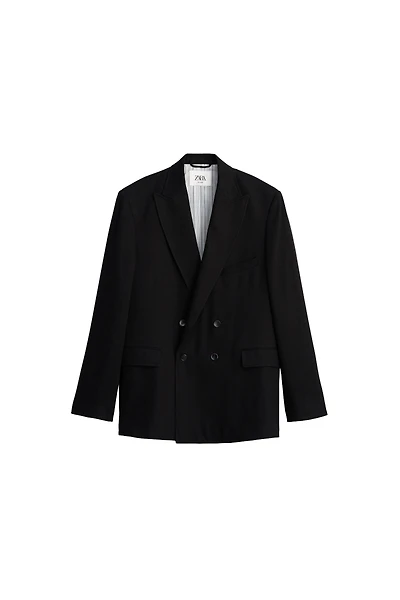 LINEN - LYOCELL DOUBLE BREASTED SUIT JACKET