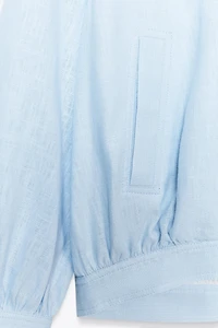 LINEN BOMBER JACKET