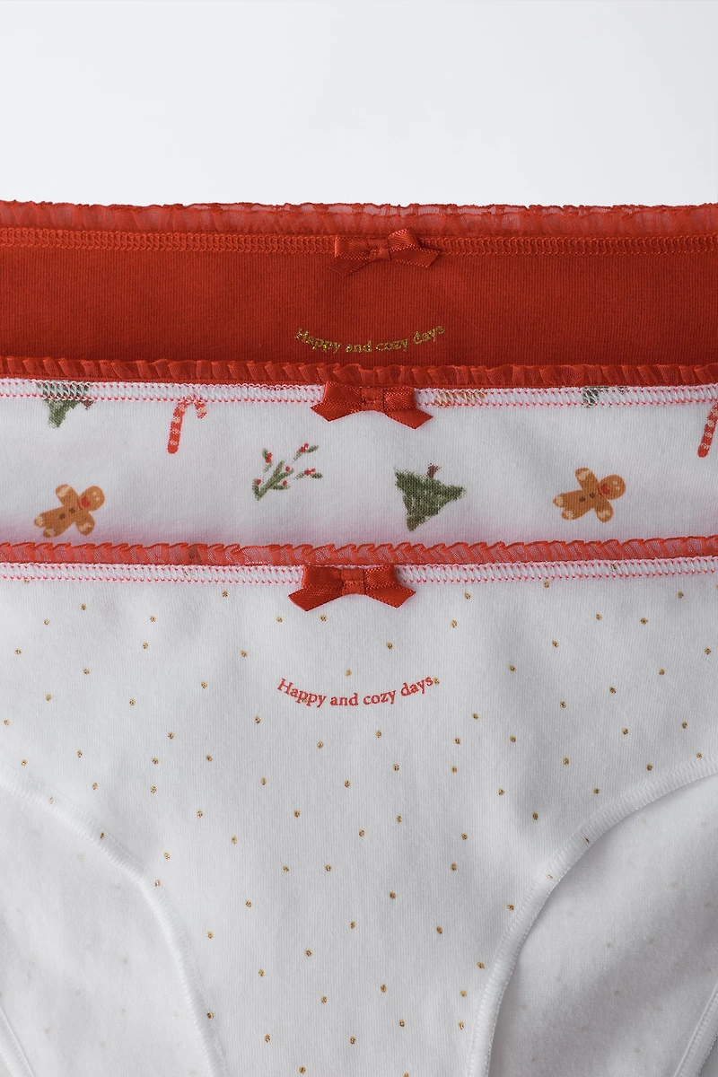 AGES 6-14 / THREE-PACK OF TREE AND COOKIE UNDERWEAR