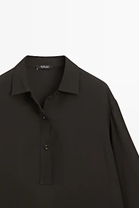 Flowing button-up shirt