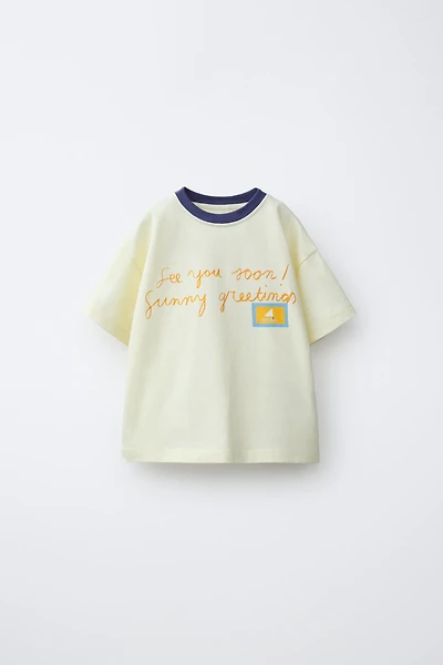 ISABELLE VANDEPLASSCHE PLAID SAILBOAT T-SHIRT