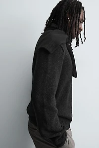 SHINY TEXTURED CARDIGAN